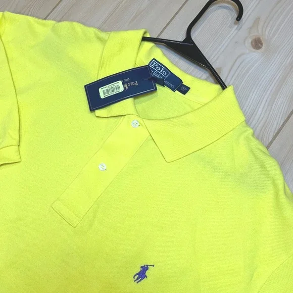 Polo Ralph Lauren Mens Polo Shirt Yellow Preppy Golf 2XB Big Short Sleeve NWT - Picture 1 of 7